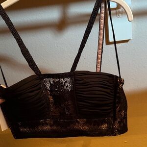 Free People Black Lace Bralette